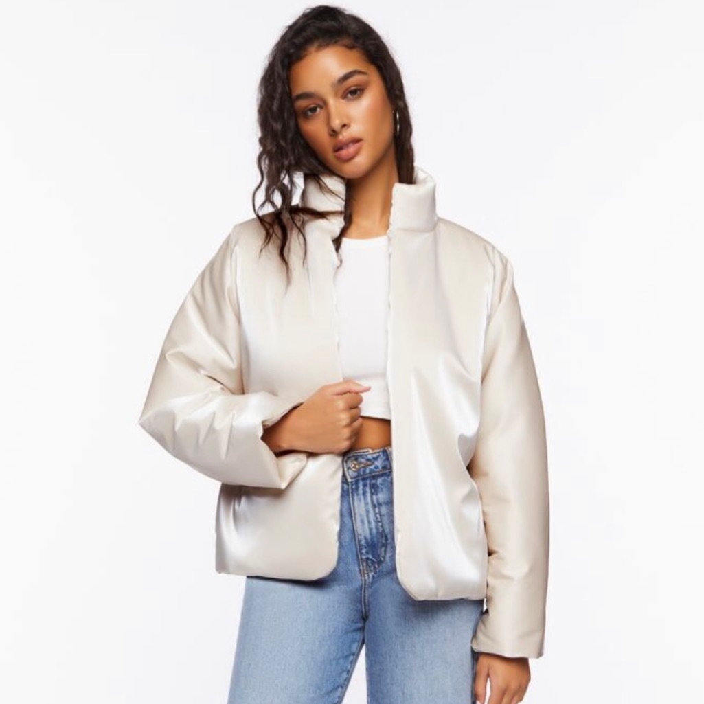 Open-Front Puffer Jacket